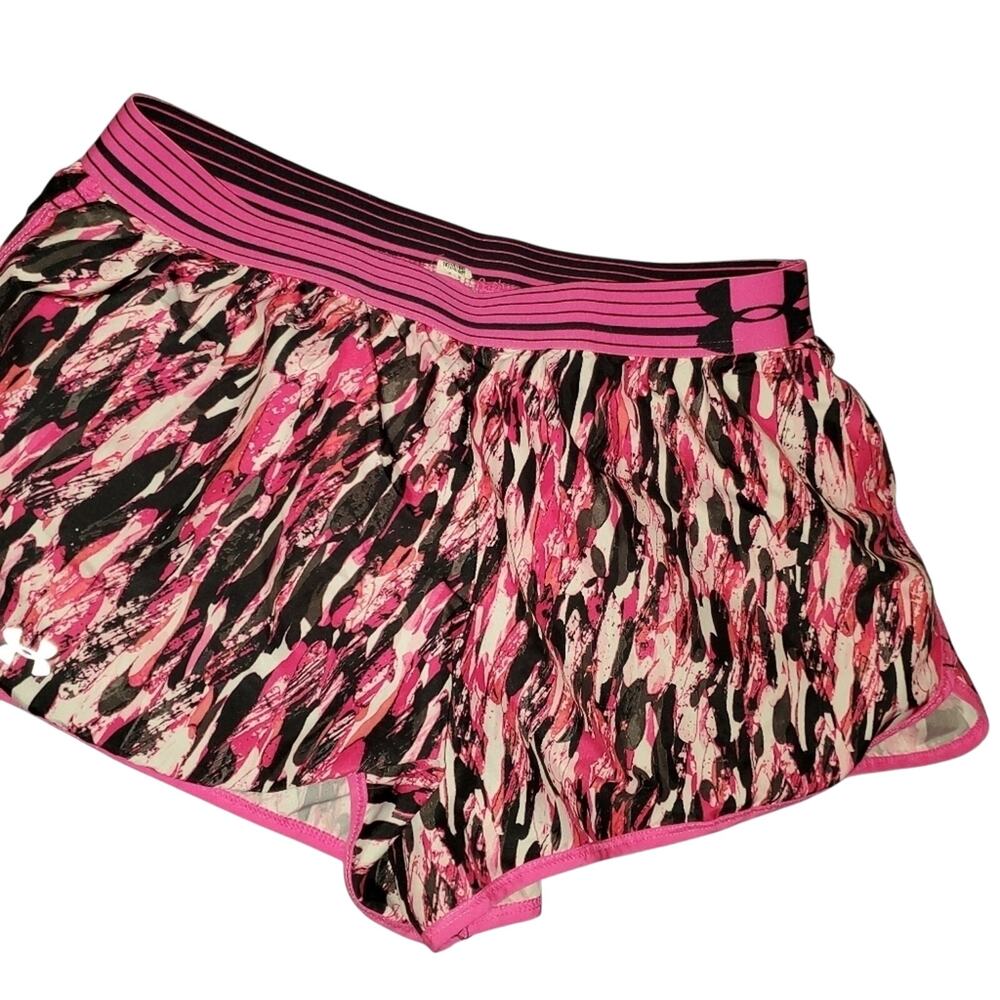 Pink Under Armour Womens Running Shorts Small